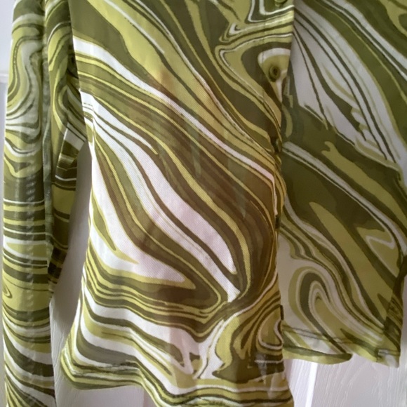 GARAGE - Mesh Button Up Long Sleeve Tee - Picture 3 of 8